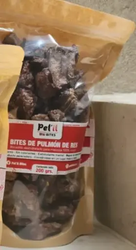Bites de pulmón de res